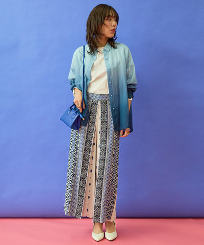 【FONT LAB】パネルプリントラップワイドパンツ’26