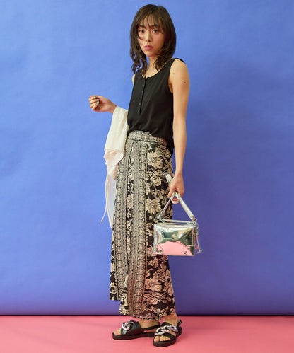 【FONT LAB】パネルプリントラップワイドパンツ’26