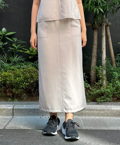 【INNOWAVE】バイカラーステッチナロースカート