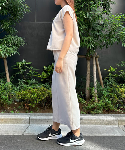 【INNOWAVE】バイカラーステッチナロースカート