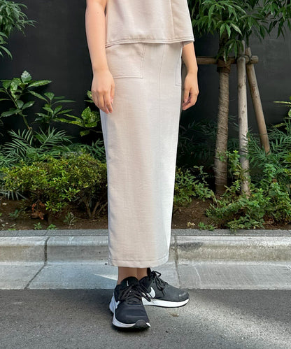 【INNOWAVE】バイカラーステッチナロースカート