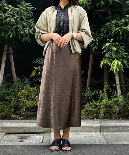 【INNOWAVE】【R】シルキーサテンフレアスカート