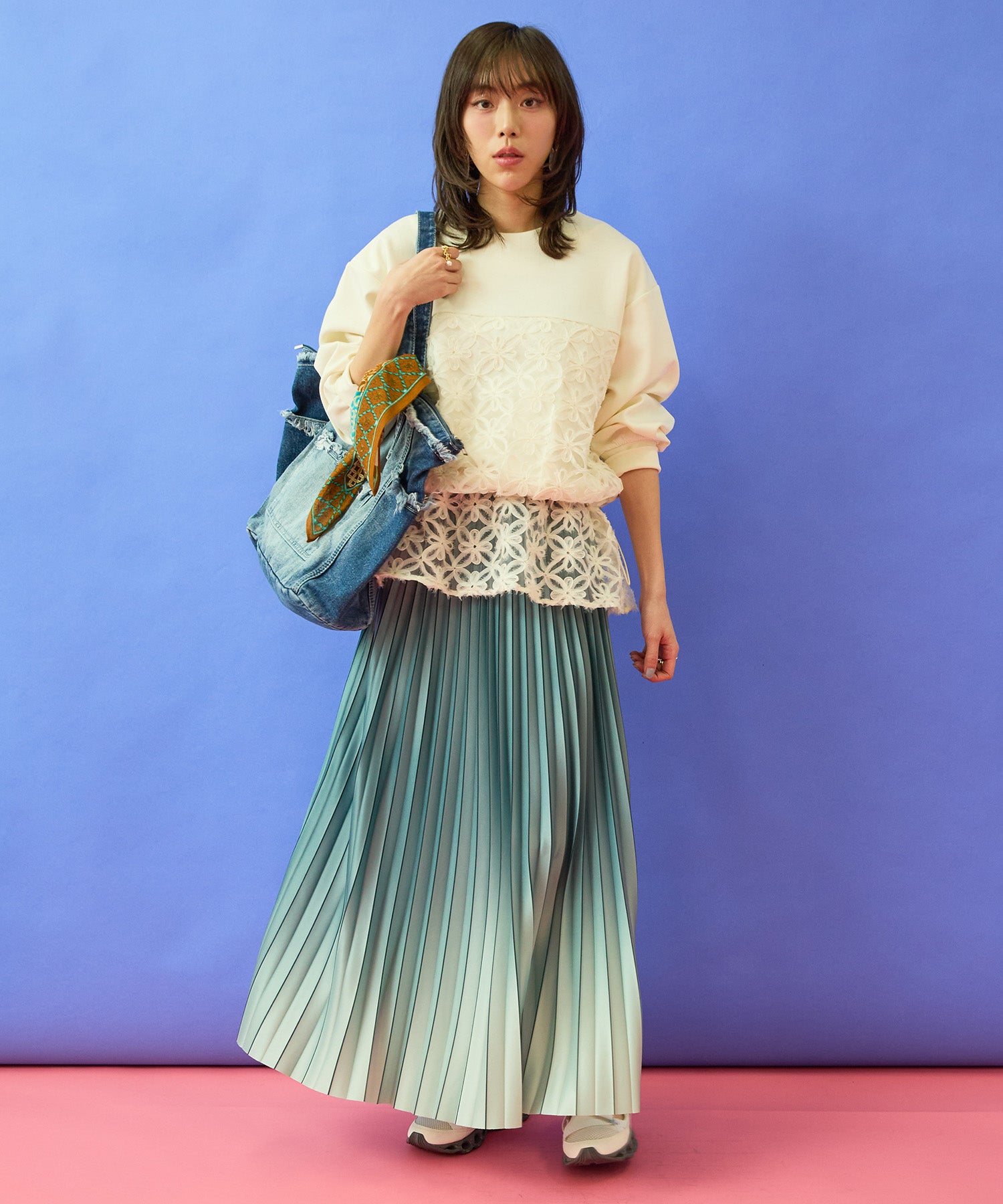 【FONT LAB】グラデーションプリーツスカート’26SS