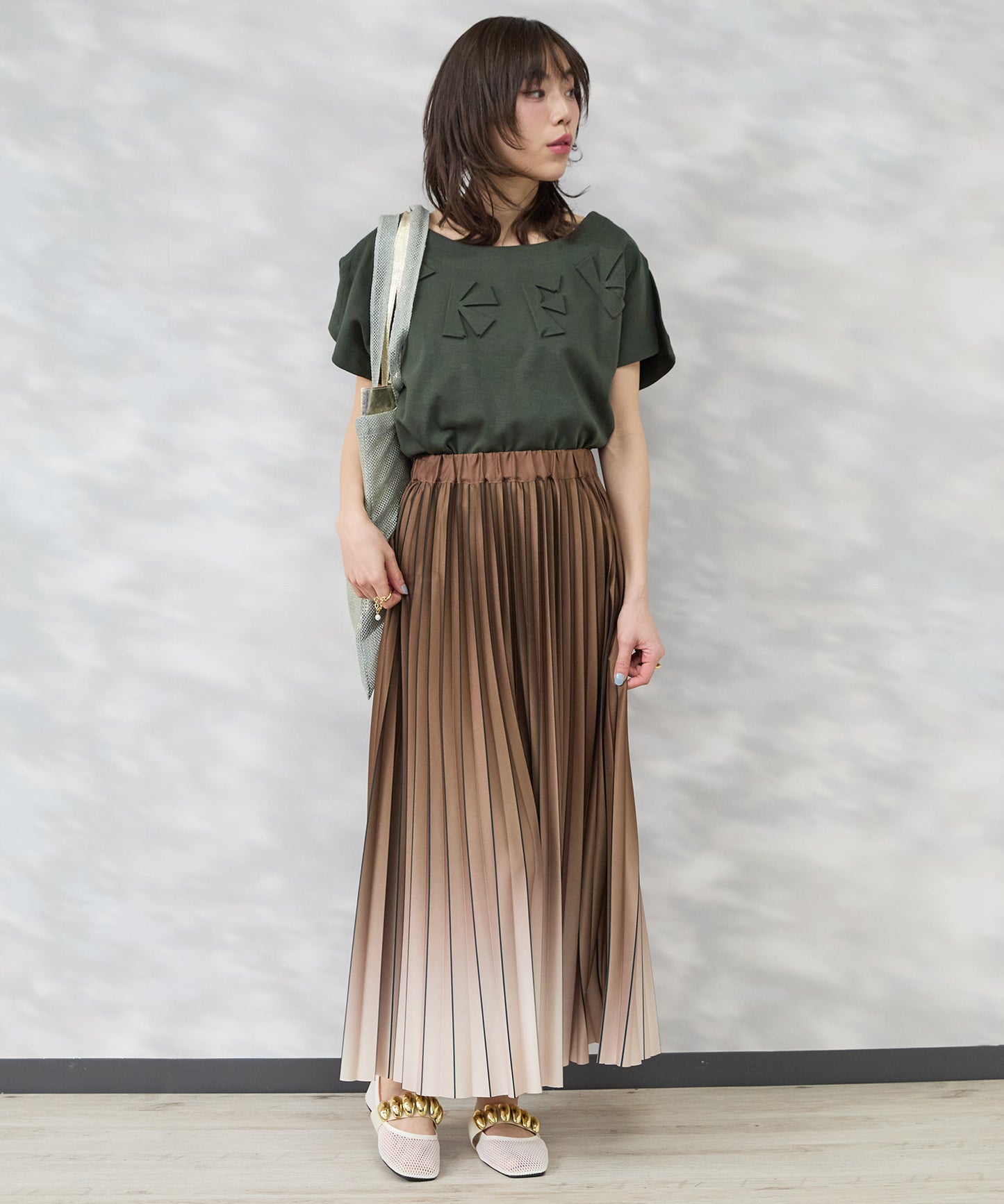 【FONT LAB】グラデーションプリーツスカート’26SS