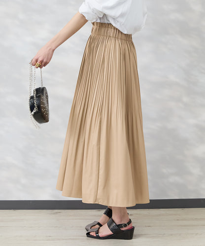 【FONT LAB】フェイクレザーランダムプリーツスカート