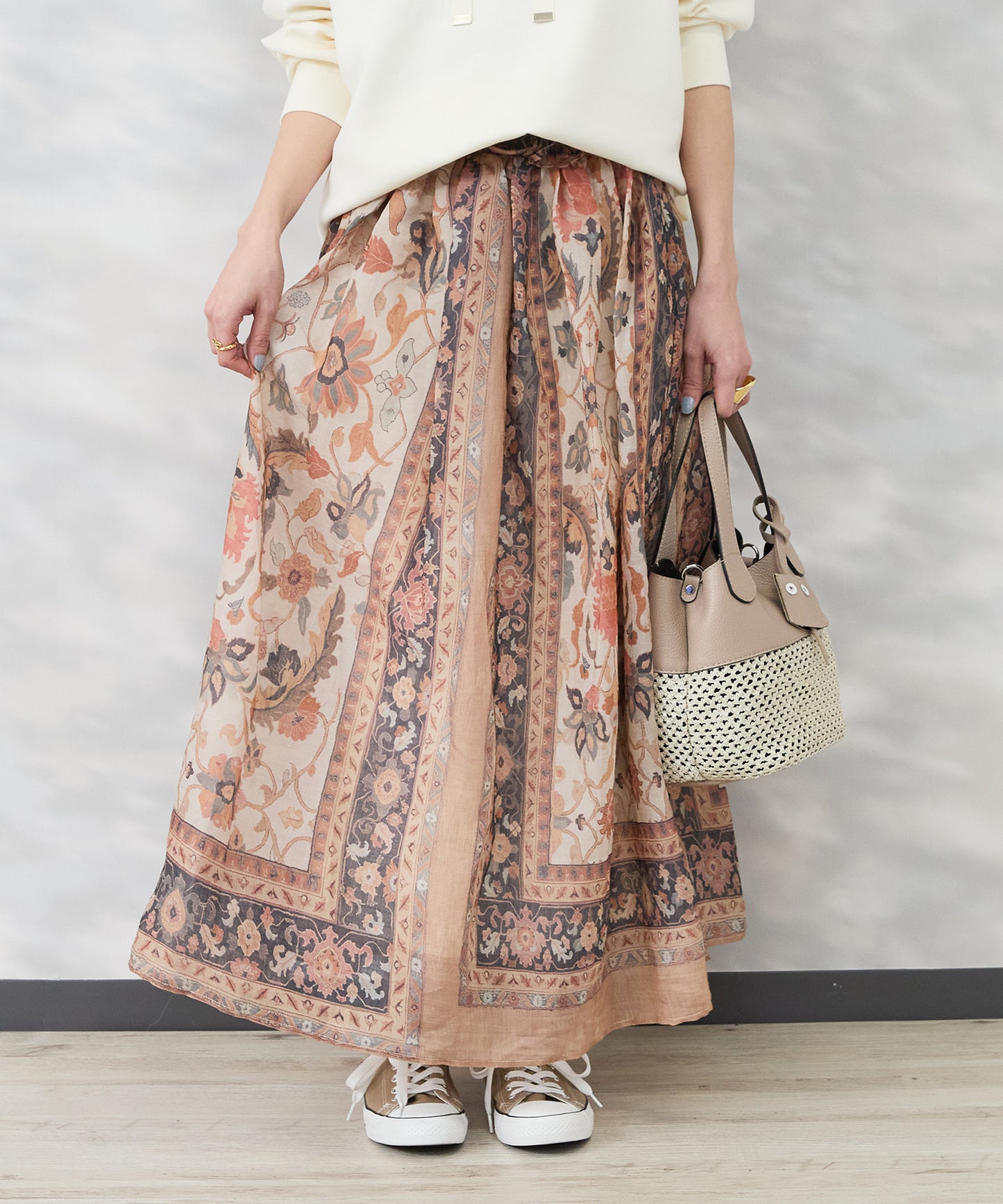 【see U soon】パネルプリントスカート