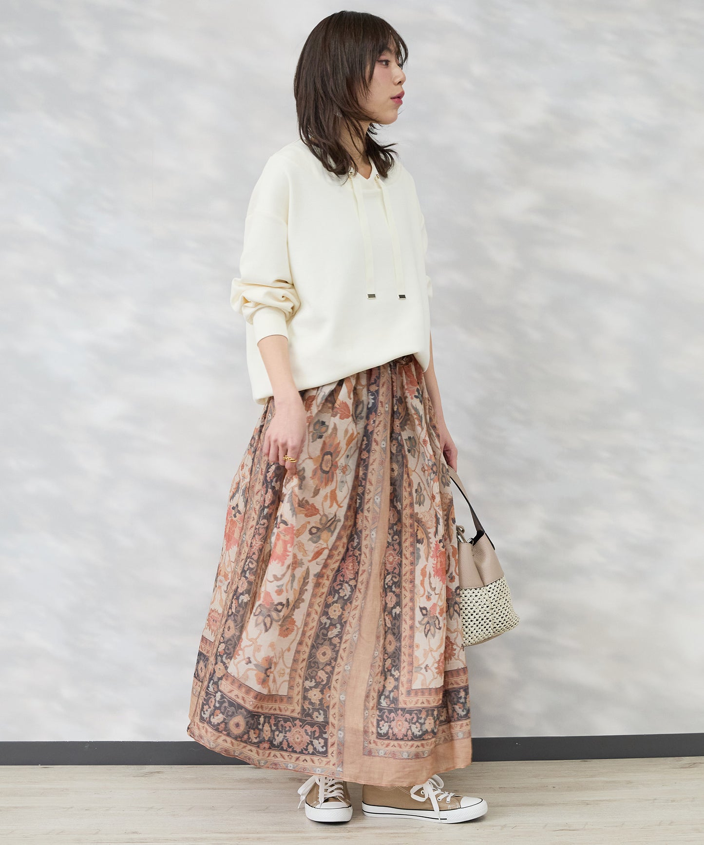 【see U soon】パネルプリントスカート