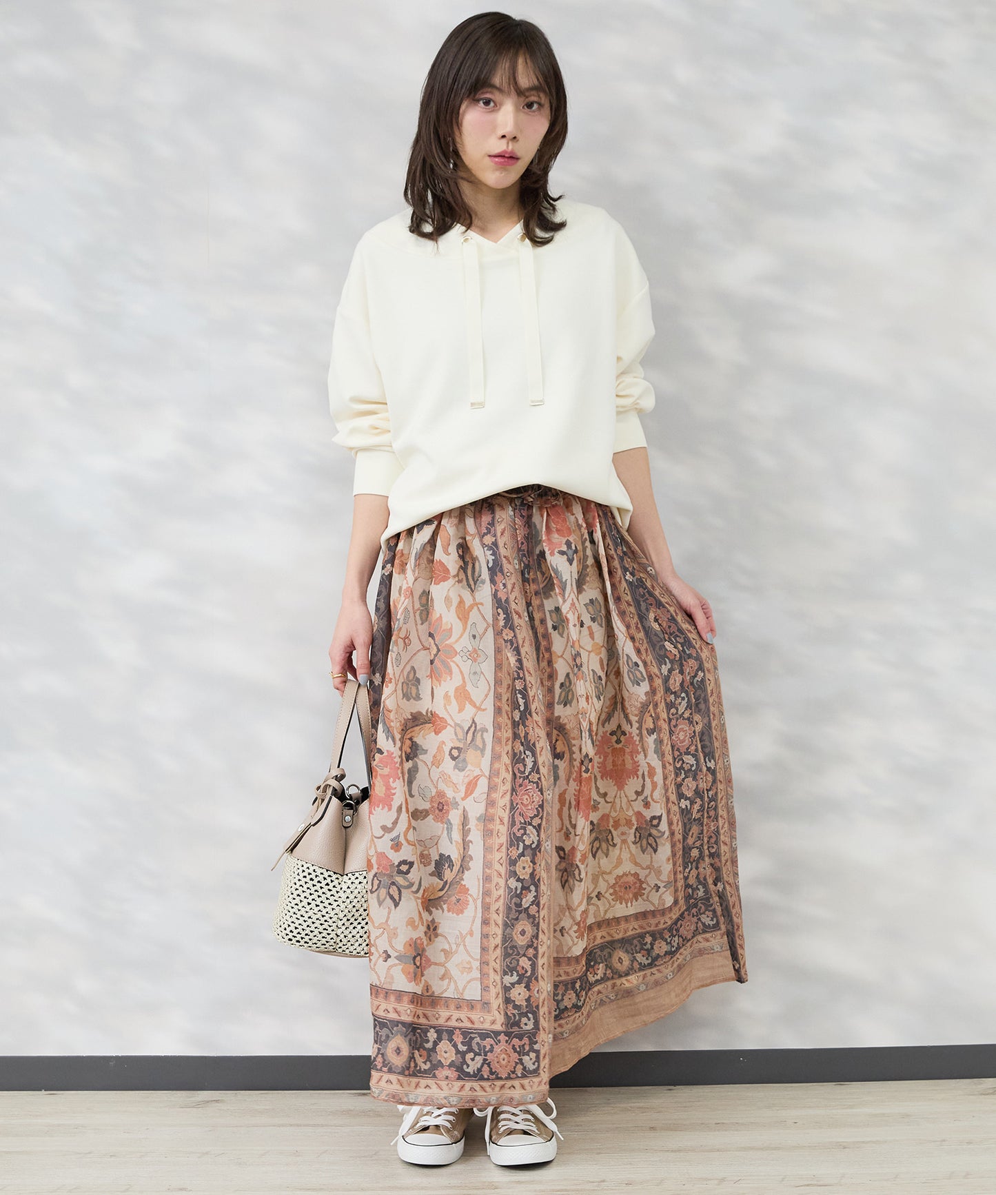 【see U soon】パネルプリントスカート