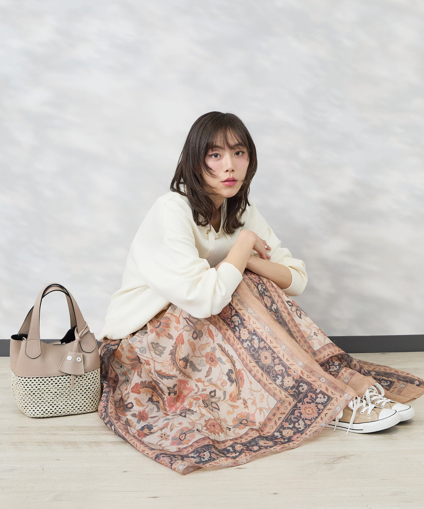 【see U soon】パネルプリントスカート