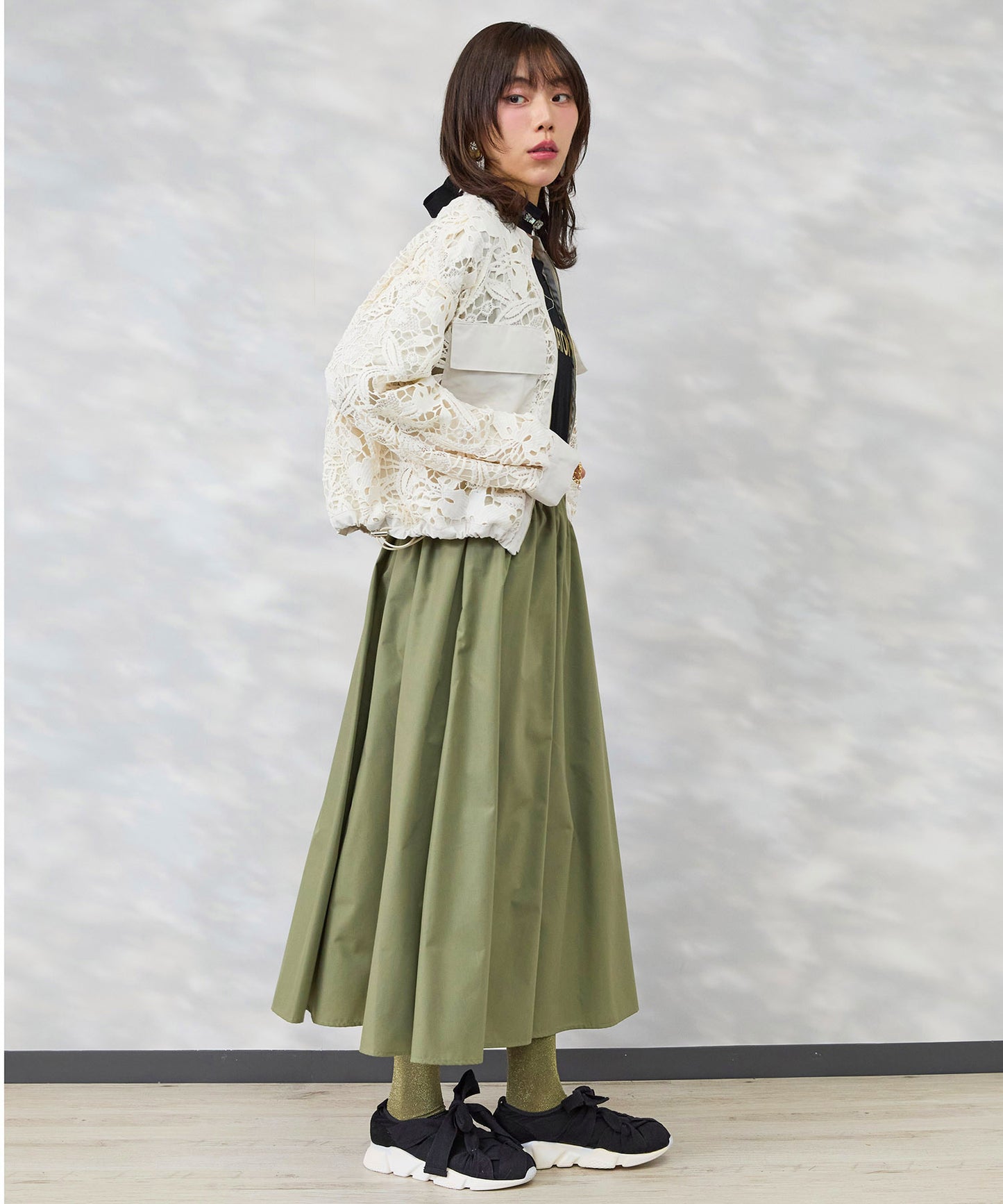 【FONT LAB】ウエストタックボリュームスカート