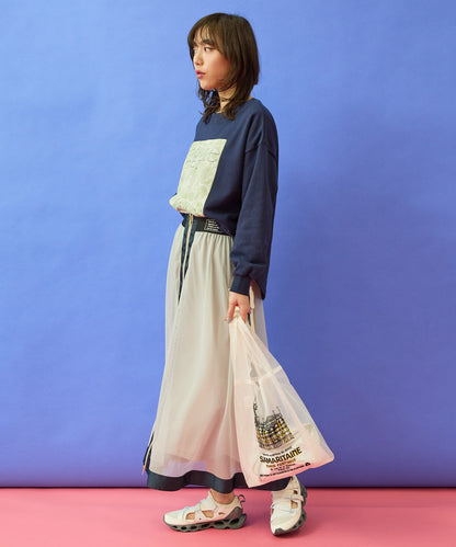 【FONT LAB】フロントZIPメッシュカーゴスカート