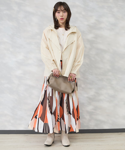 【FONT LAB】ジオメトリックプリントプリーツスカート