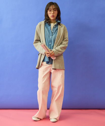 ジャケット レディース 通勤 オフィスカジュアル Wブレストジャケット