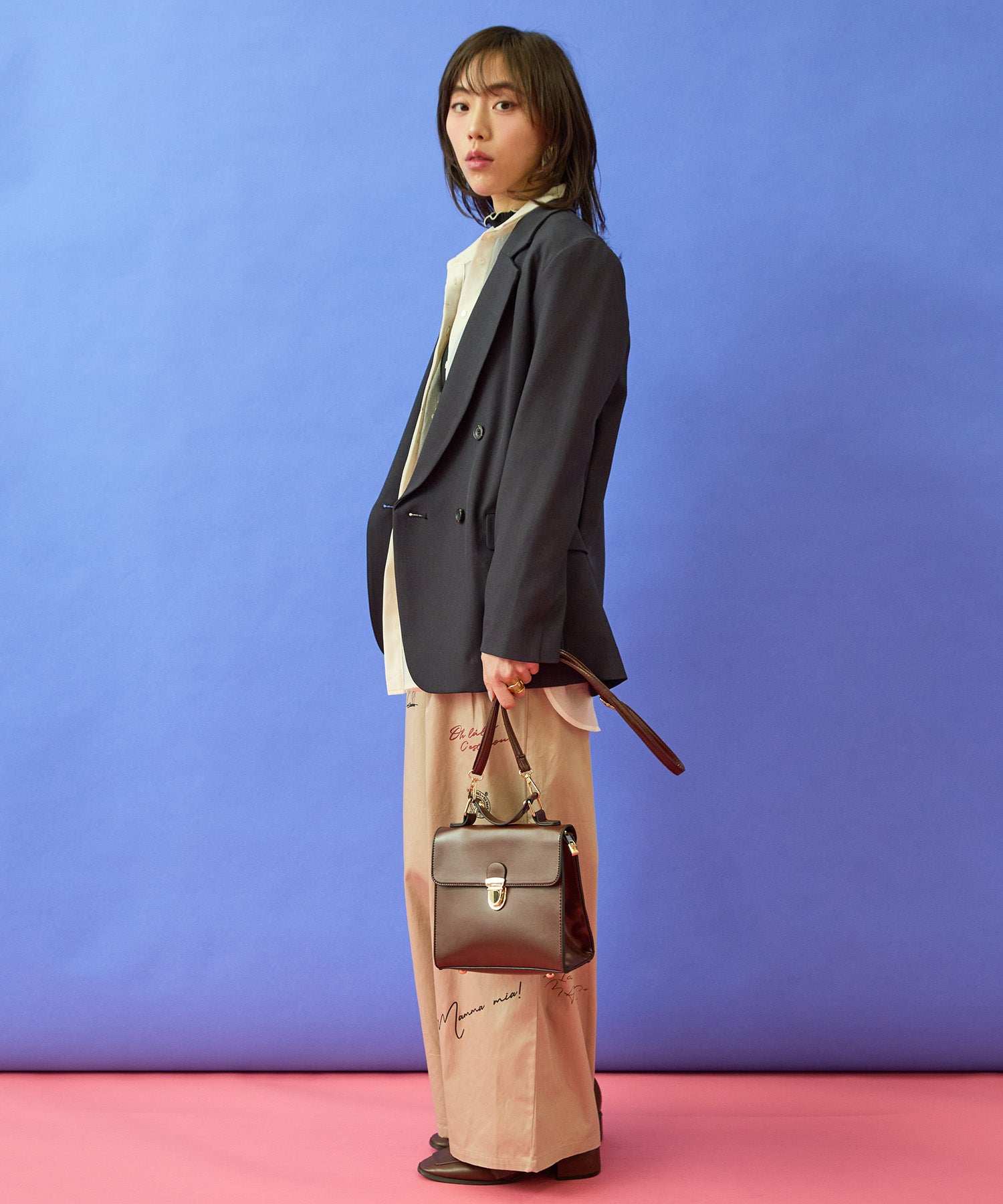 ジャケット レディース 通勤 オフィスカジュアル Wブレストジャケット