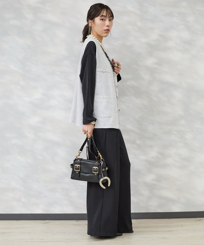 【JETSET SOLO PLUS】ツイードフリンジジレ