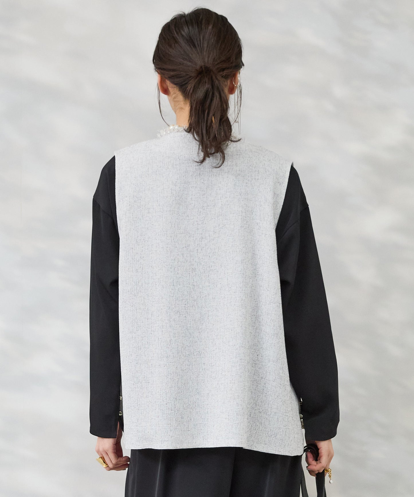 【JETSET SOLO PLUS】ツイードフリンジジレ