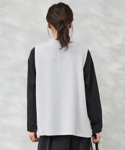 【JETSET SOLO PLUS】ツイードフリンジジレ