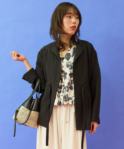 ジャケット レディース 通勤 オフィスカジュアル ドロストデザインジャケット