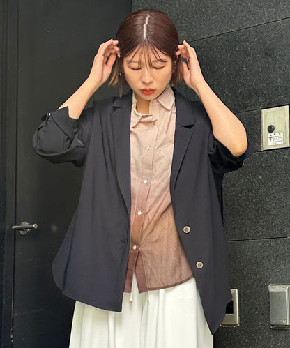 【JETSET SOLO PLUS】RELAxION twill テーラードシャツジャケット