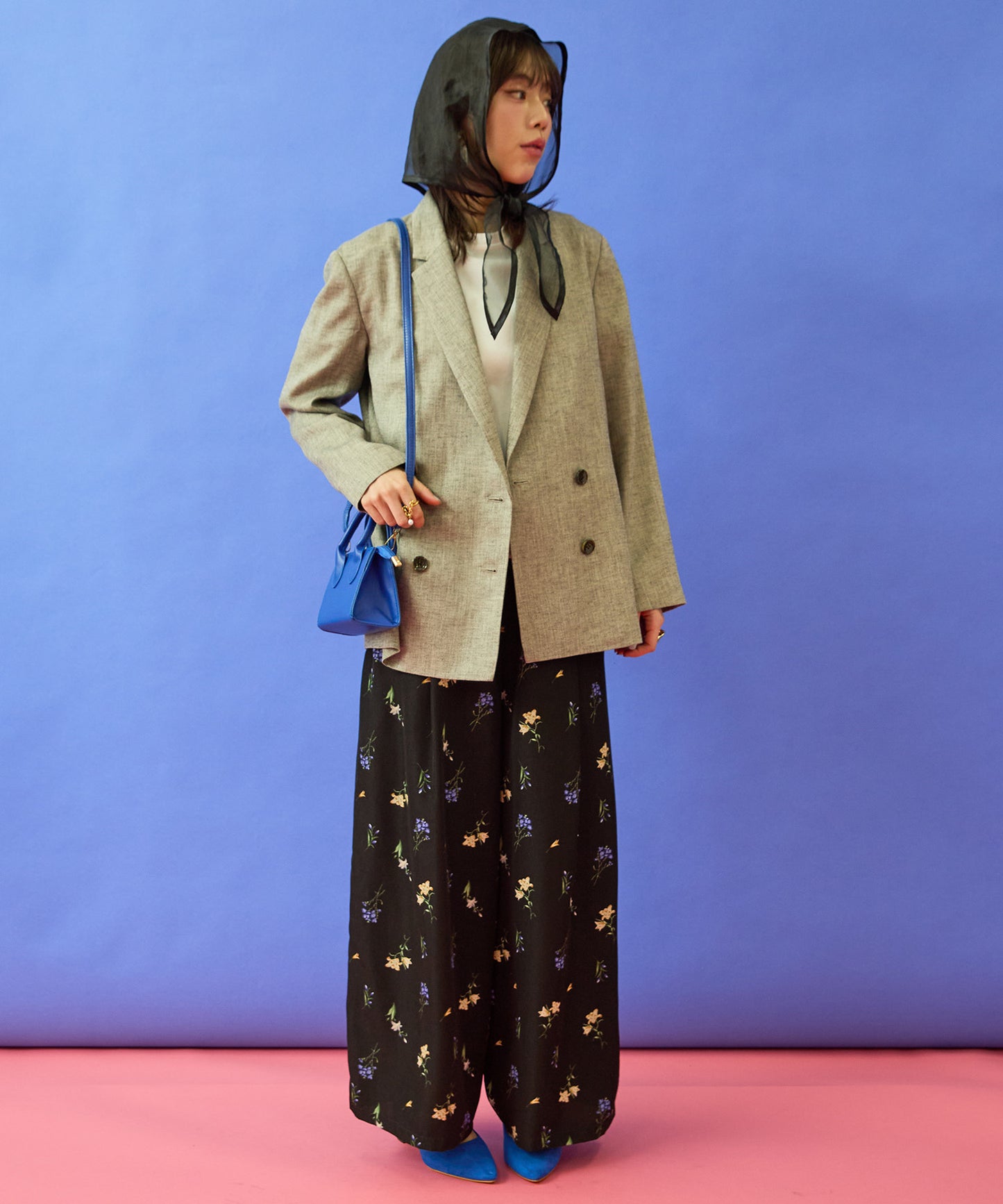 【JETSET SOLO PLUS】ラメリネンダブルブレストジャケット