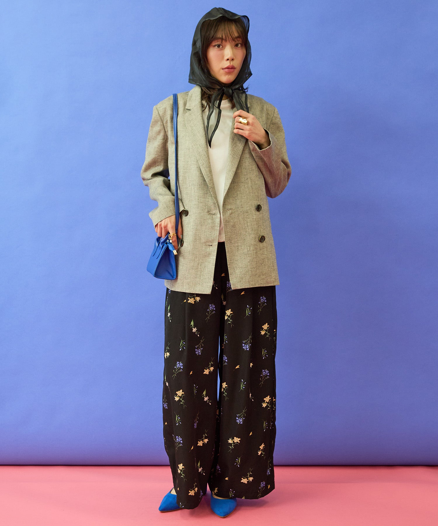 【JETSET SOLO PLUS】ラメリネンダブルブレストジャケット