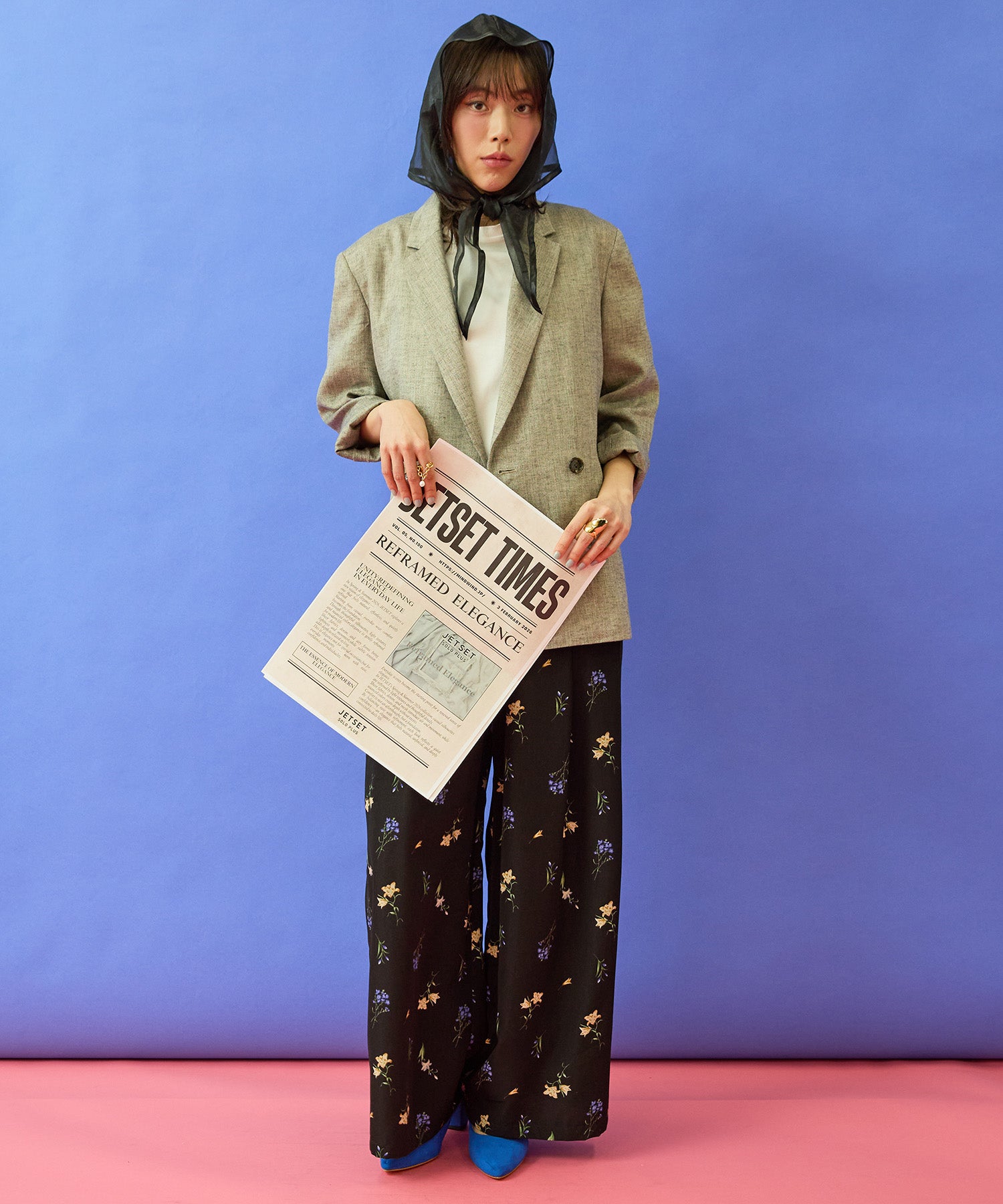 【JETSET SOLO PLUS】ラメリネンダブルブレストジャケット