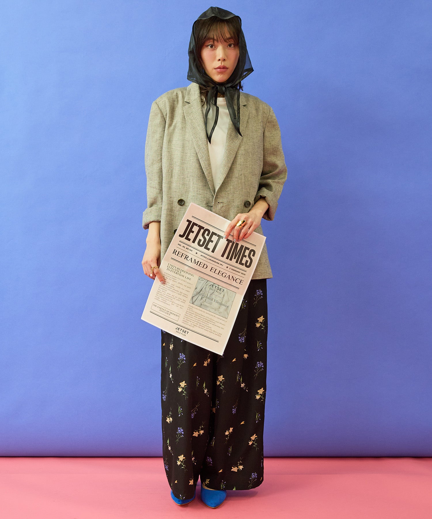 【JETSET SOLO PLUS】ラメリネンダブルブレストジャケット