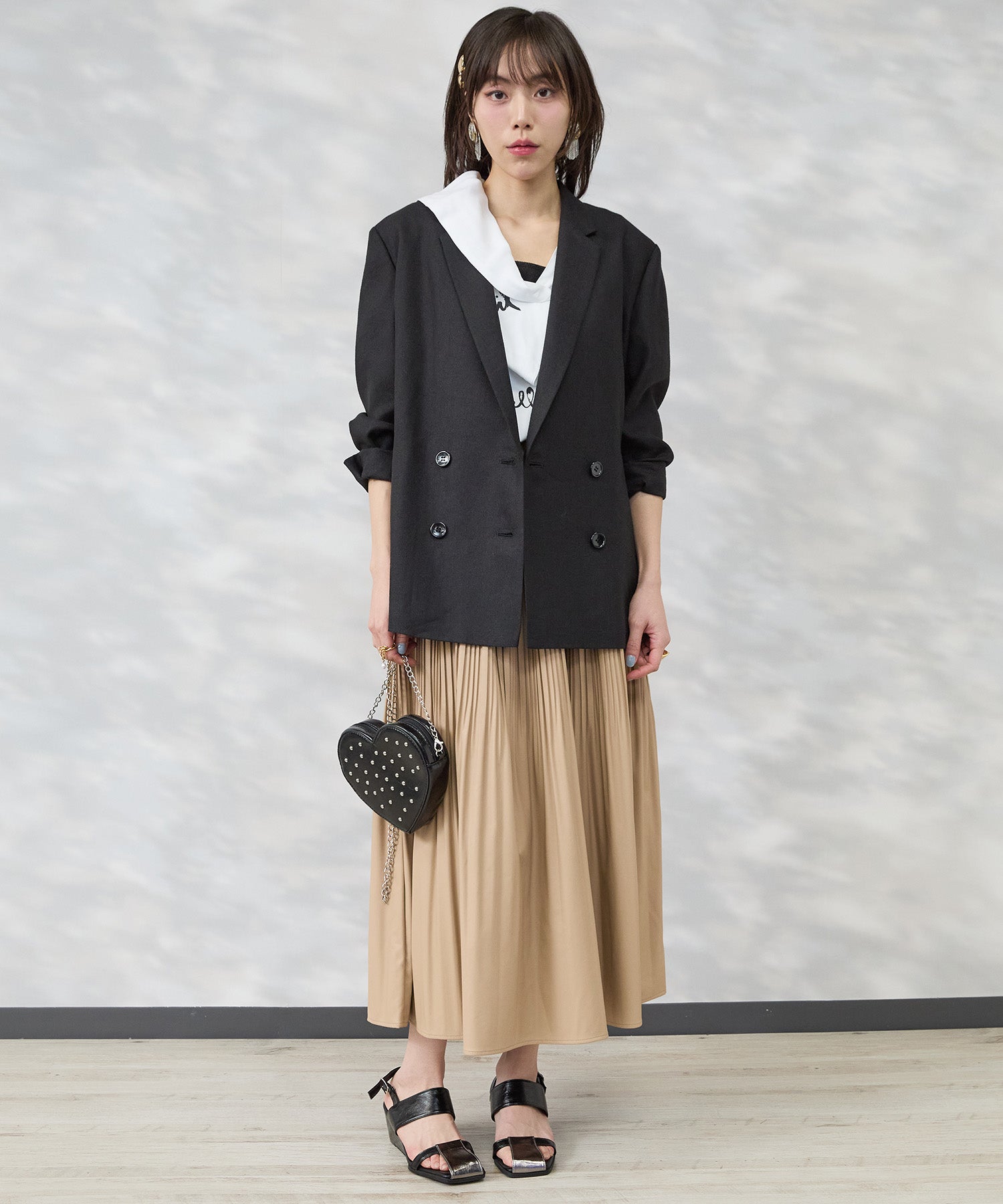 【JETSET SOLO PLUS】ラメリネンダブルブレストジャケット