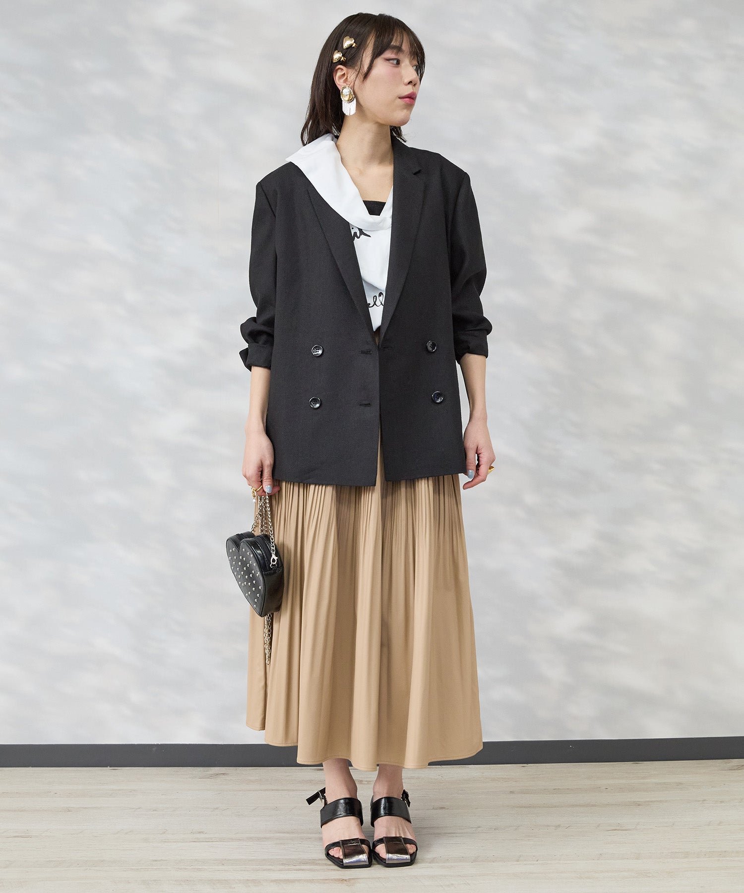 【JETSET SOLO PLUS】ラメリネンダブルブレストジャケット