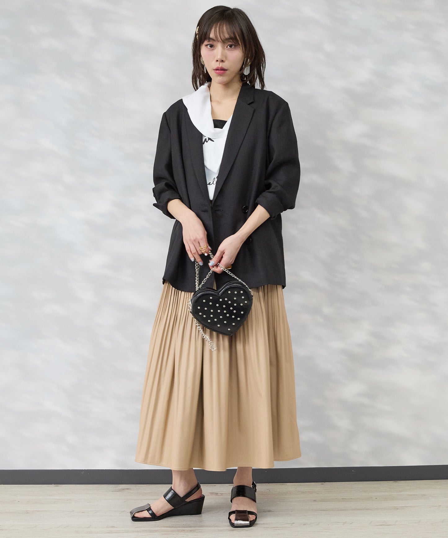 【JETSET SOLO PLUS】ラメリネンダブルブレストジャケット