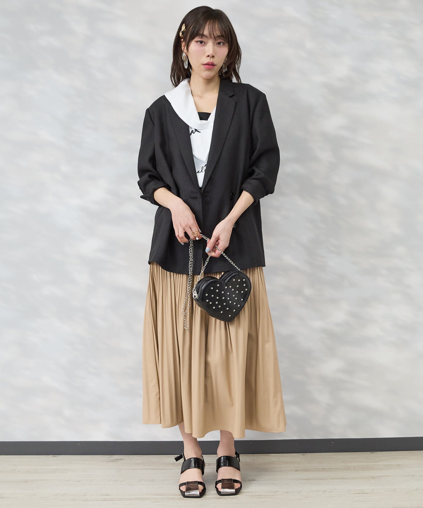 【JETSET SOLO PLUS】ラメリネンダブルブレストジャケット