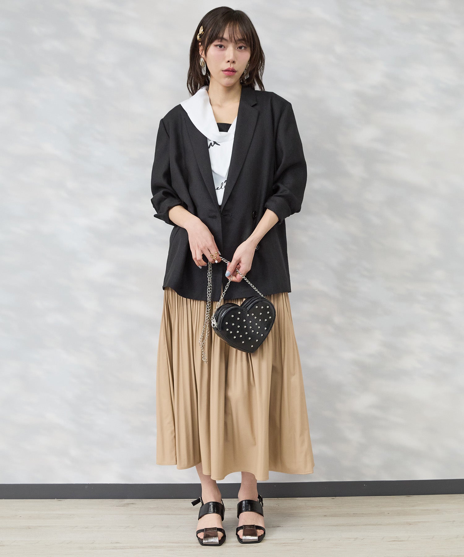 【JETSET SOLO PLUS】ラメリネンダブルブレストジャケット