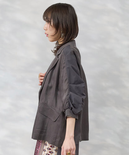 【FONT LAB】キュプラフィブリルギャザースリーブジャケット