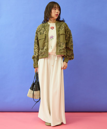 【FONT LAB】ボタニカルレースドロストヘムブルゾン