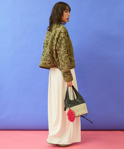 【FONT LAB】ボタニカルレースドロストヘムブルゾン