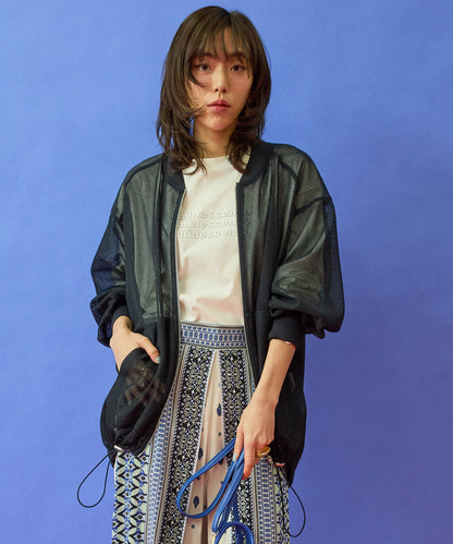 【FONT LAB】メッシュ異素材コンビチュニックMA-1