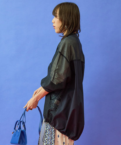 【FONT LAB】メッシュ異素材コンビチュニックMA-1