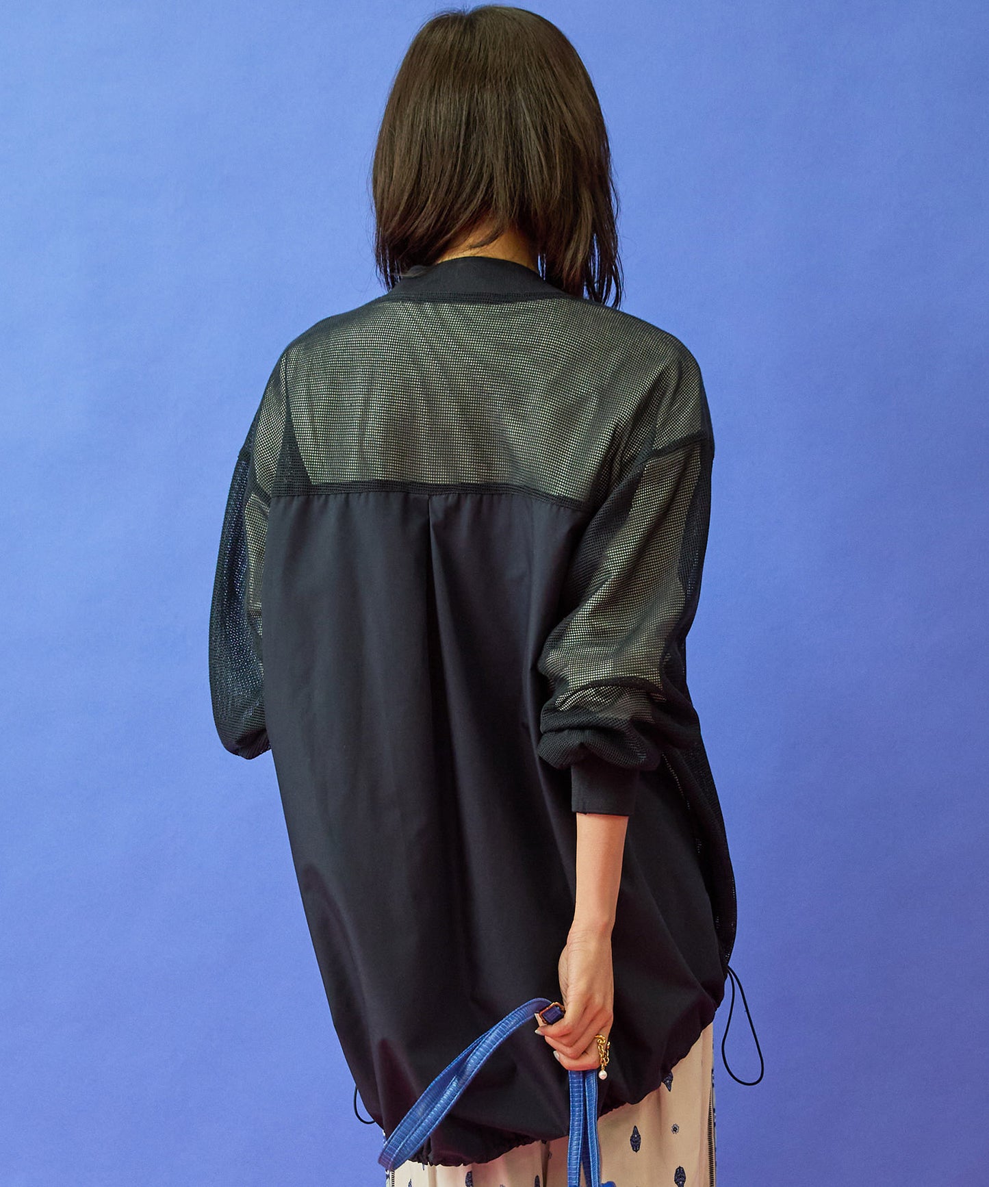 【FONT LAB】メッシュ異素材コンビチュニックMA-1