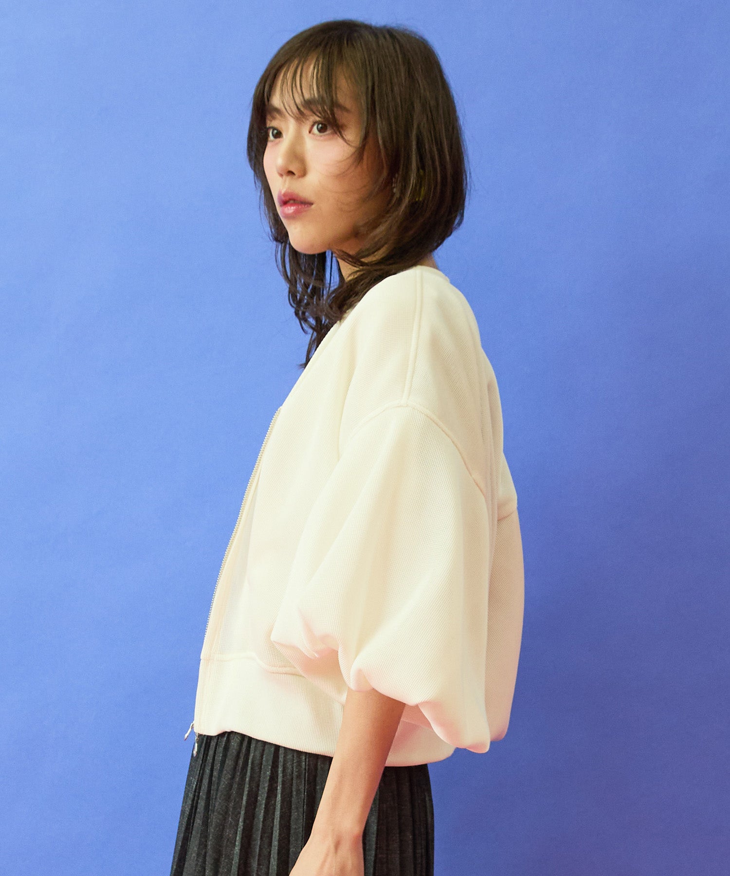 【FONT LAB】ダンボールメッシュボリュームスリーブブルゾン