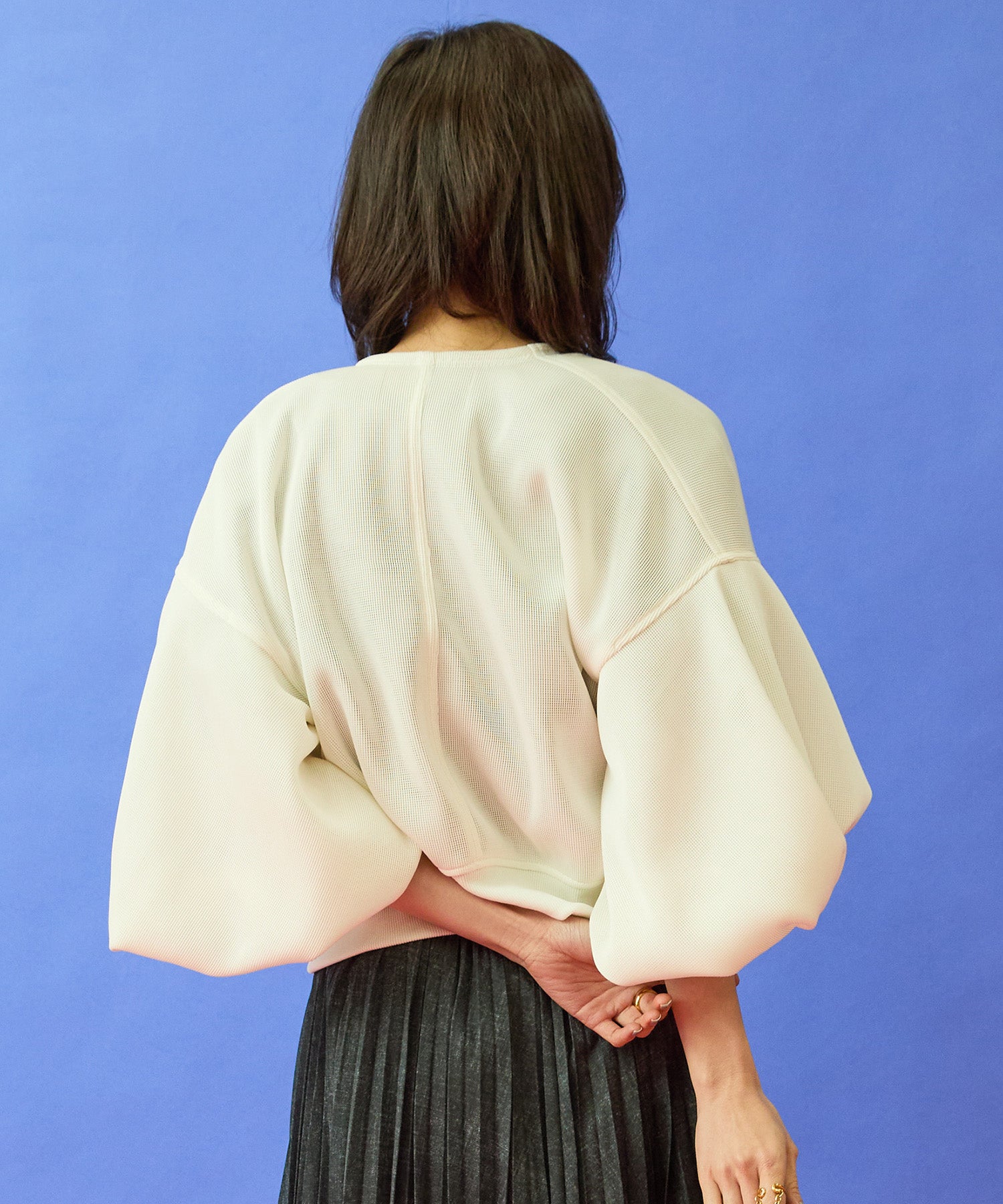 【FONT LAB】ダンボールメッシュボリュームスリーブブルゾン