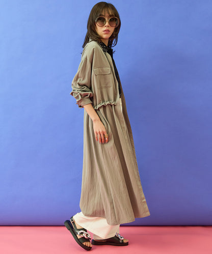 【JETSET SOLO PLUS】ウエストドロストシャツワンピース