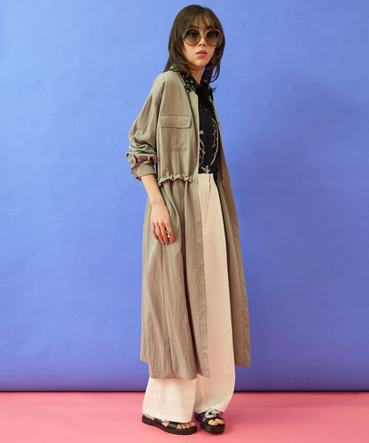 【JETSET SOLO PLUS】ウエストドロストシャツワンピース