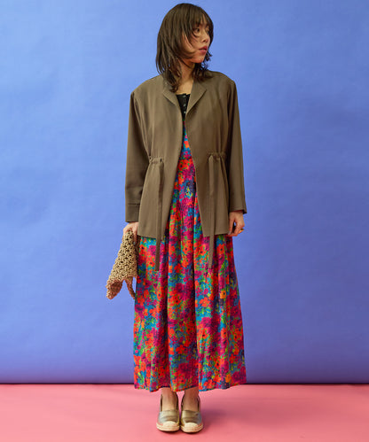 【the Korner】フラワープリントカシュクールワンピース