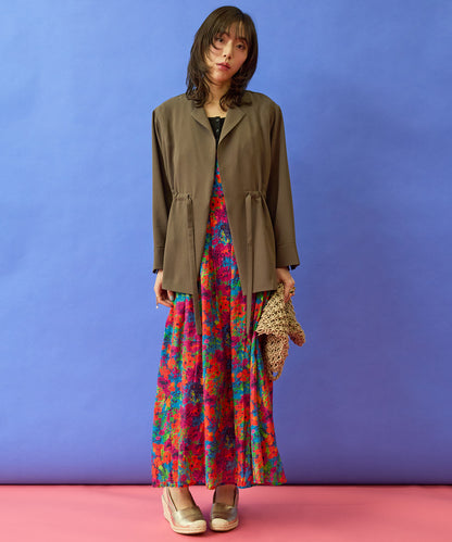 【the Korner】フラワープリントカシュクールワンピース