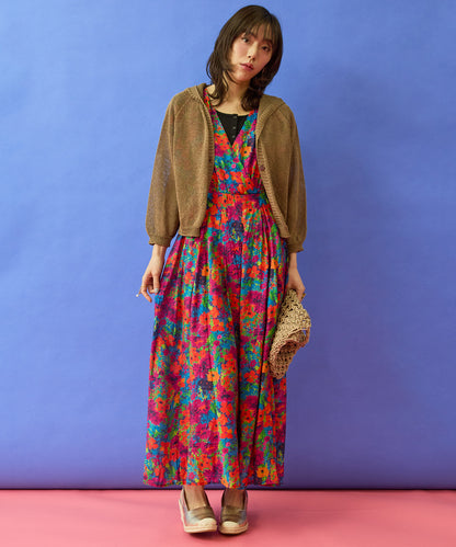 【the Korner】フラワープリントカシュクールワンピース