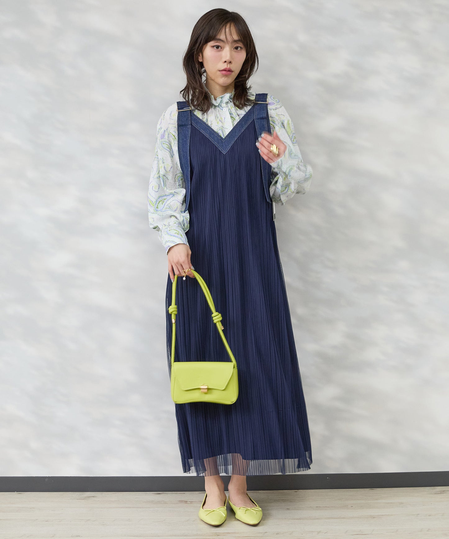 【FONT LAB】2WAYプリーツジャンパースカート'26