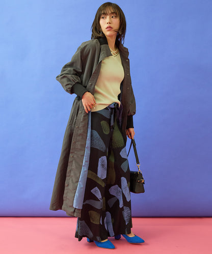 【JETSET SOLO PLUS】ダイヤモンドネックリブニット