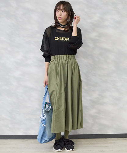 【FONT LAB】メタリックロゴシアーニット