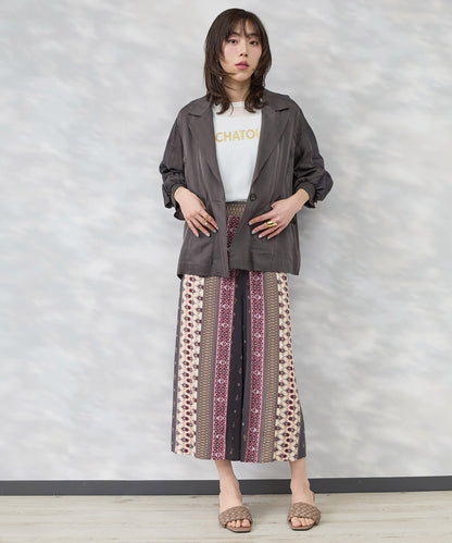 【FONT LAB】メタリックロゴシアーニット