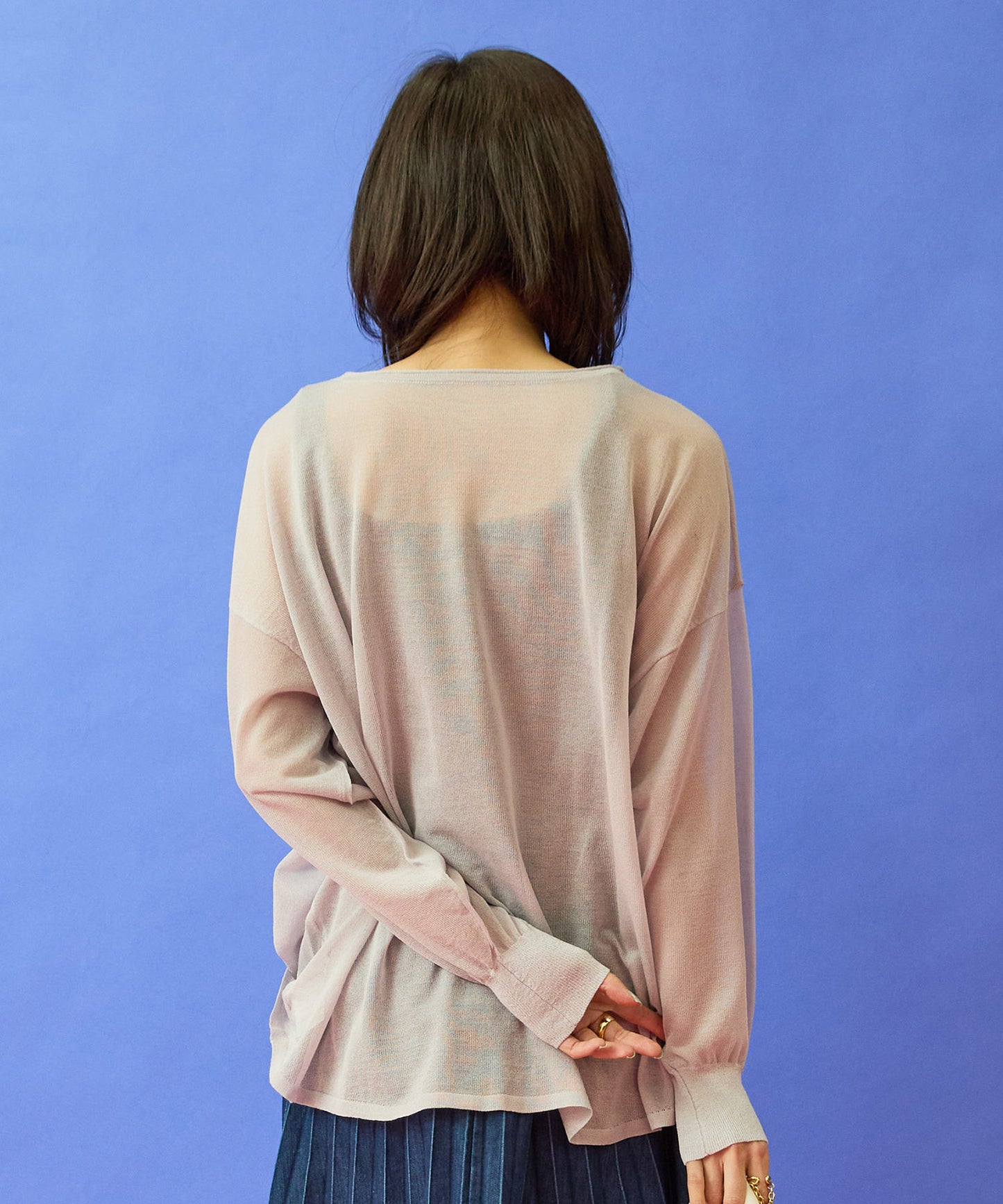 【FONT LAB】メタリックロゴシアーニット